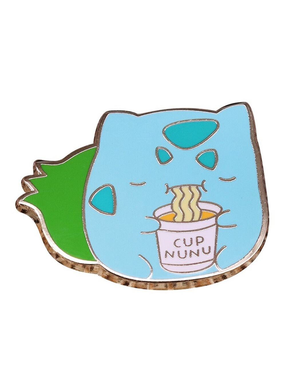 Pokemon Pikachu Bulbasaur Eating Ramen Enamel Pins - 310